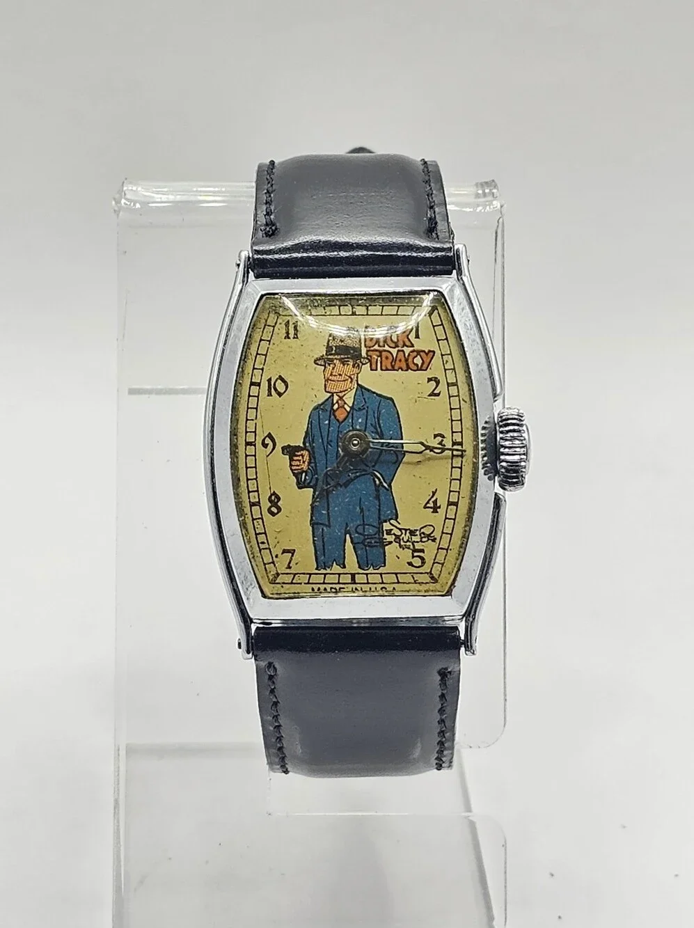 Vintage Rare Original 1935 New Haven Dick Tracy Variation 2 Wristwatch Running